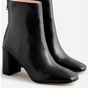 J. Crew Black Heeled Boots NWOT